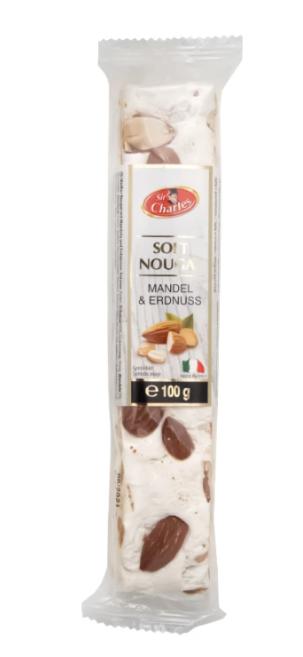 Нуга Sir Charles Італія з мигдалем та арахісом 100г